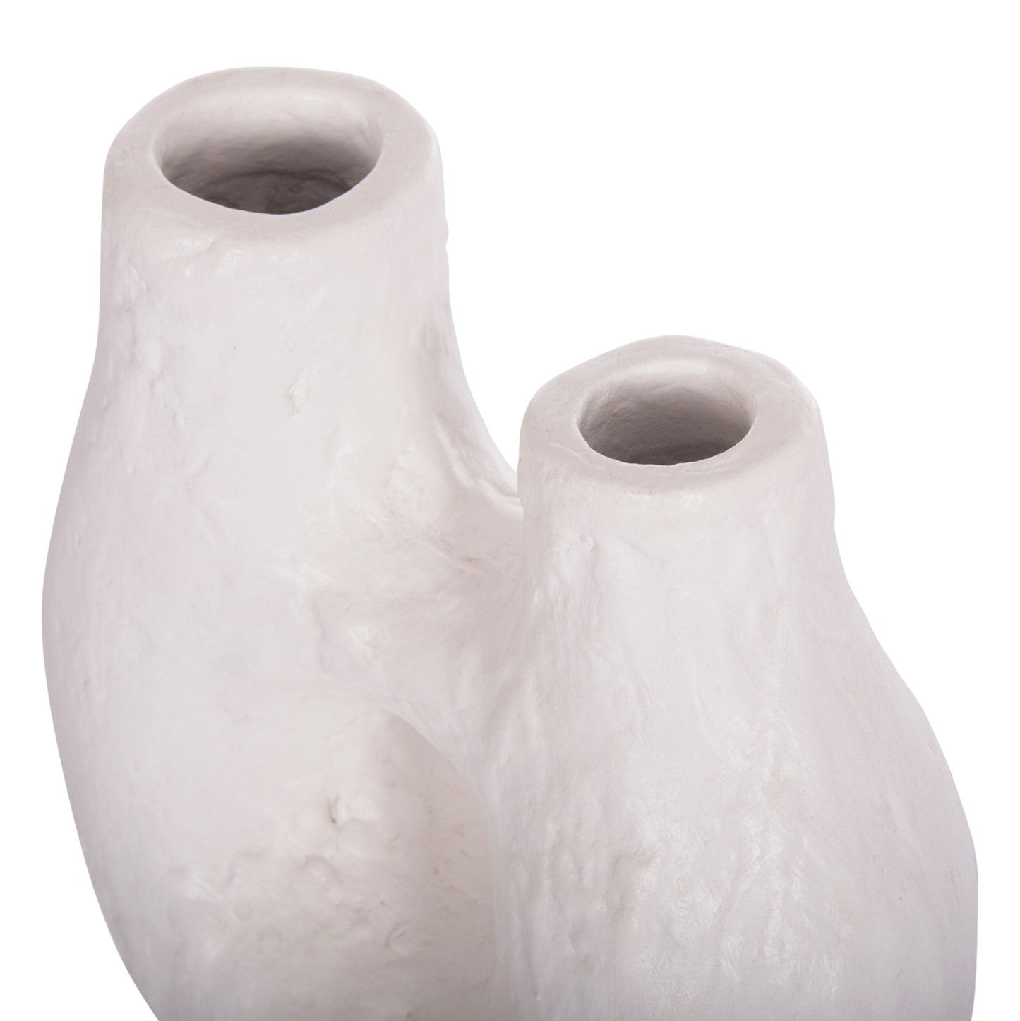 DECORATIVE TABLE VASE NAMENTIS HM4665.02S TERRACOTA IN WHITE COLOR--26x15x32.5Hcm.