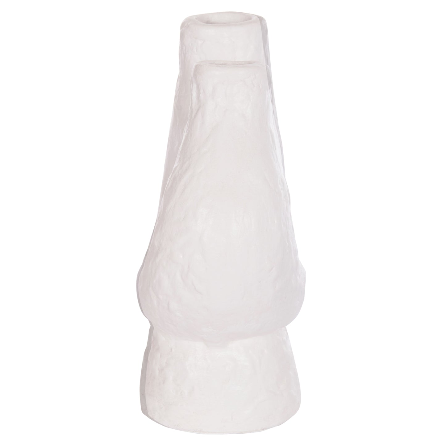 DECORATIVE TABLE VASE NAMENTIS HM4665.02S TERRACOTA IN WHITE COLOR--26x15x32.5Hcm.