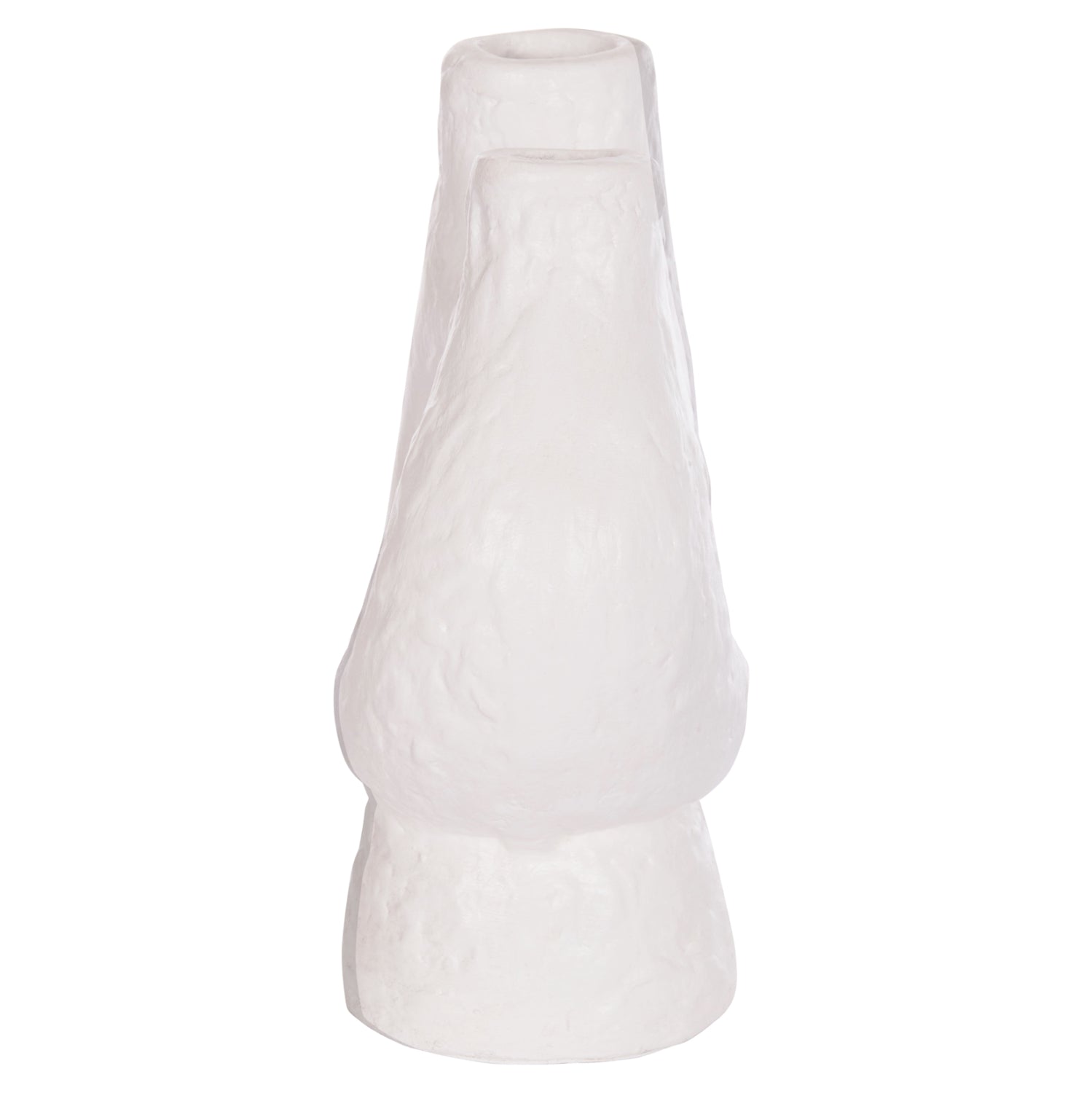 DECORATIVE TABLE VASE NAMENTIS HM4665.02S TERRACOTA IN WHITE COLOR--26x15x32.5Hcm.