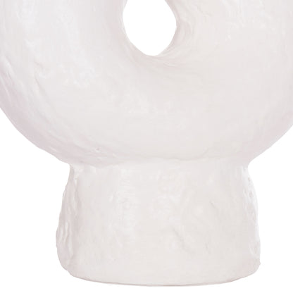 DECORATIVE TABLE VASE NAMENTIS HM4665.02S TERRACOTA IN WHITE COLOR--26x15x32.5Hcm.