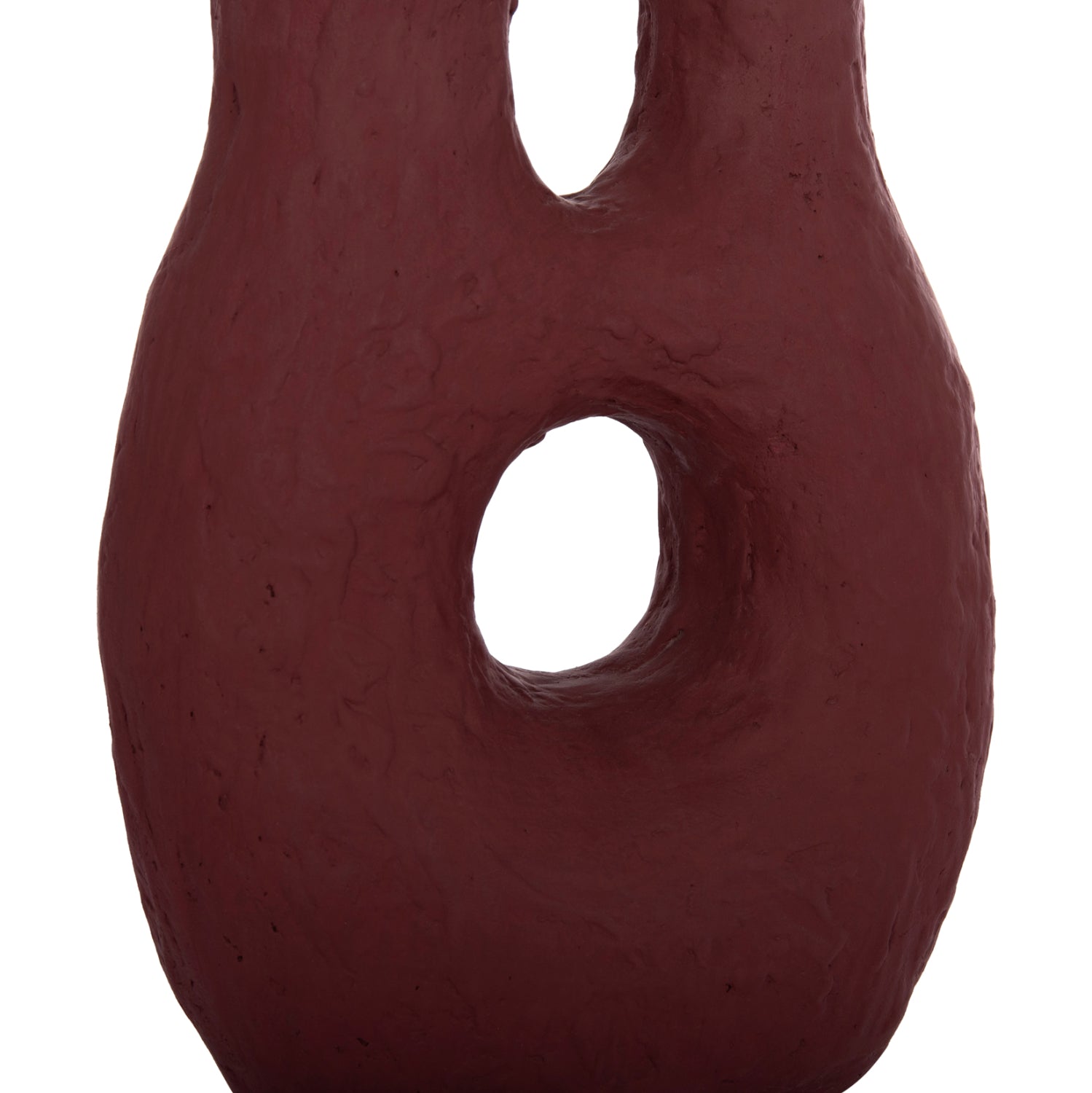 DECORATIVE TABLE VASE NAMENTIS HM4665.03L TERRACOTA IN MAROON RED COLOR--27x13.5x37Hcm.