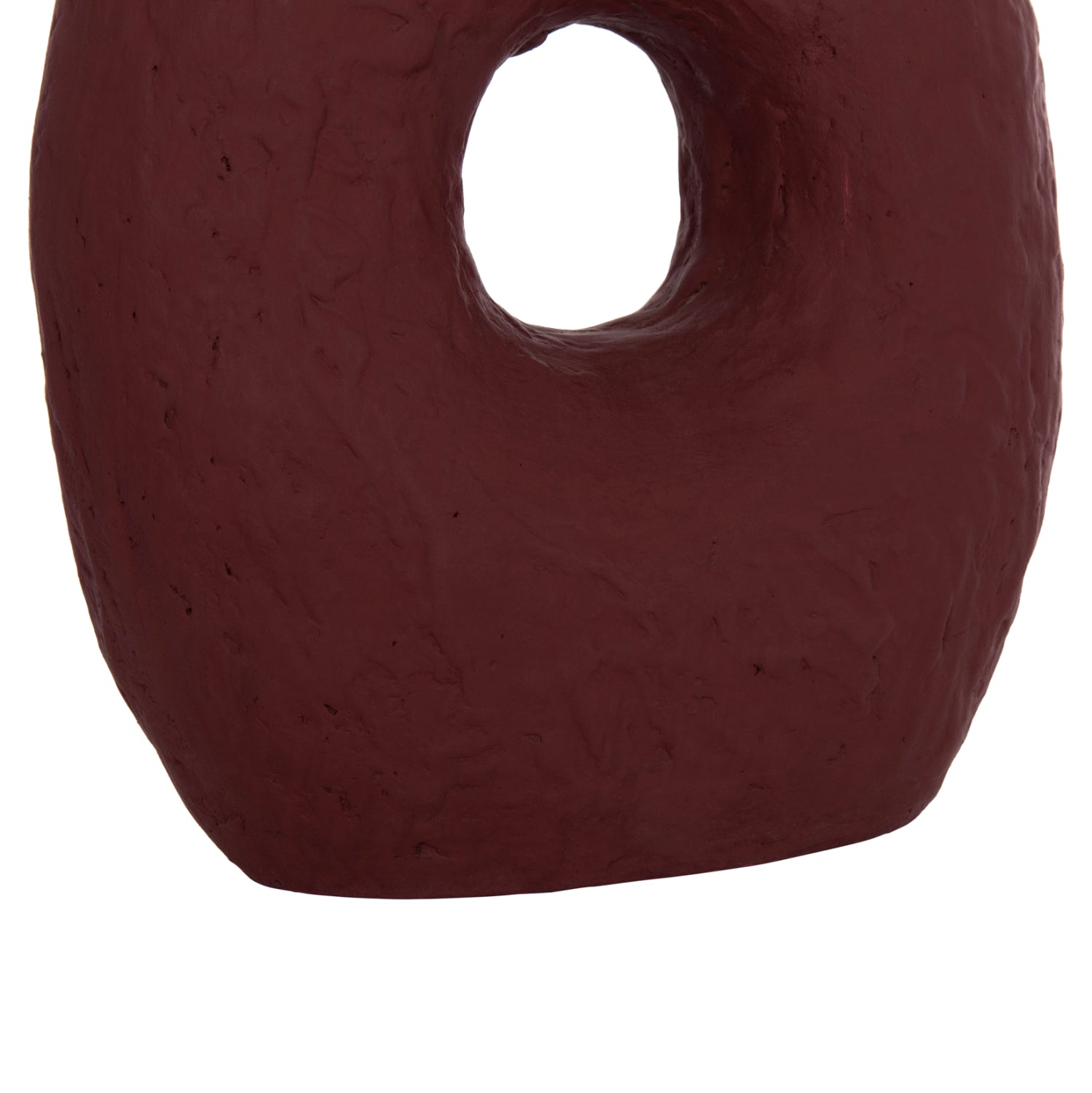 DECORATIVE TABLE VASE NAMENTIS HM4665.03L TERRACOTA IN MAROON RED COLOR--27x13.5x37Hcm.