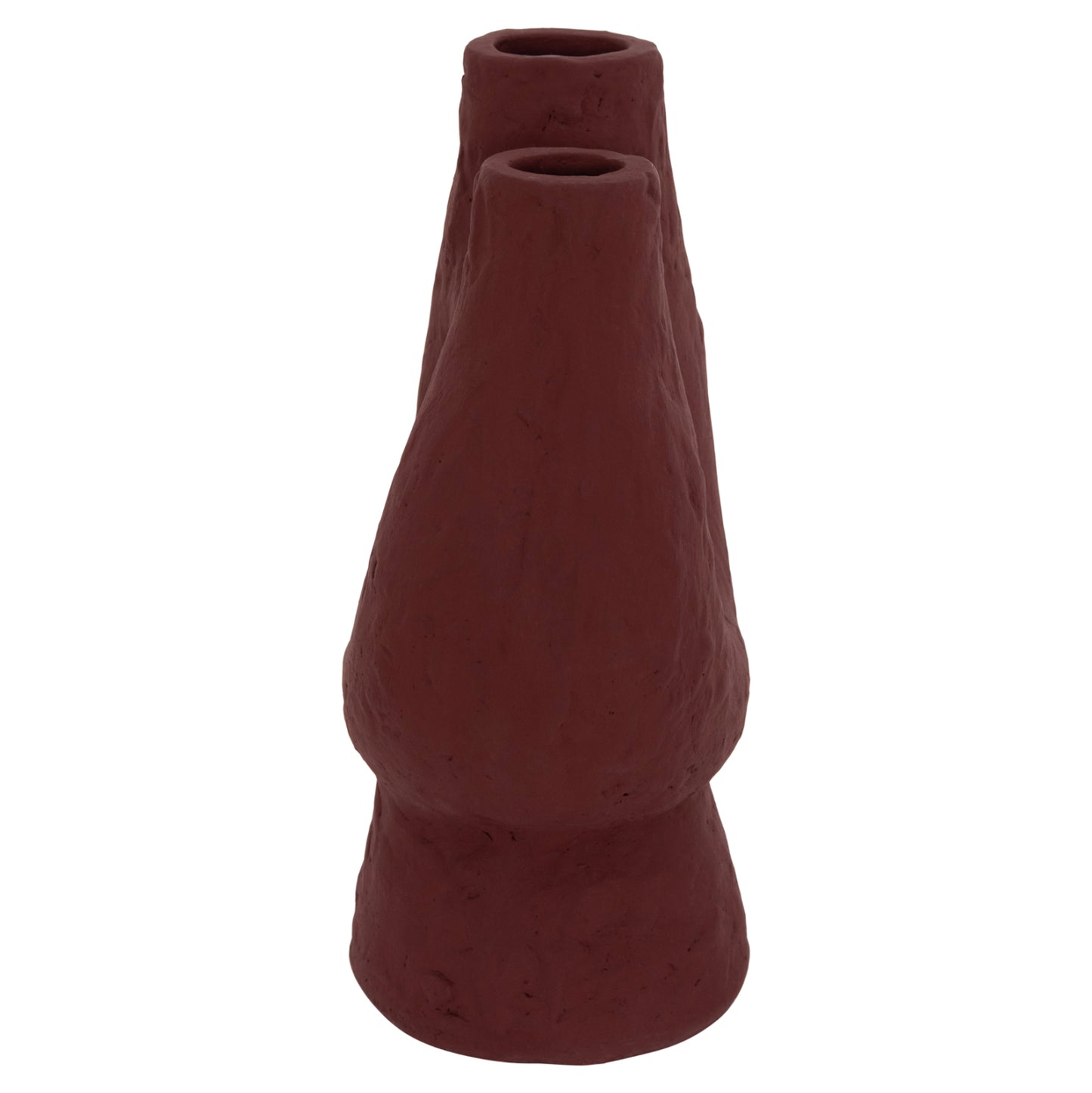 DECORATIVE TABLE VASE NAMENTIS HM4665.03S TERRACOTA IN MAROON RED COLOR--26x15x32.5Hcm.