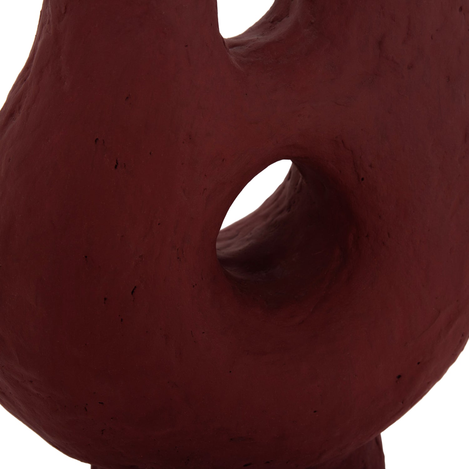DECORATIVE TABLE VASE NAMENTIS HM4665.03S TERRACOTA IN MAROON RED COLOR--26x15x32.5Hcm.