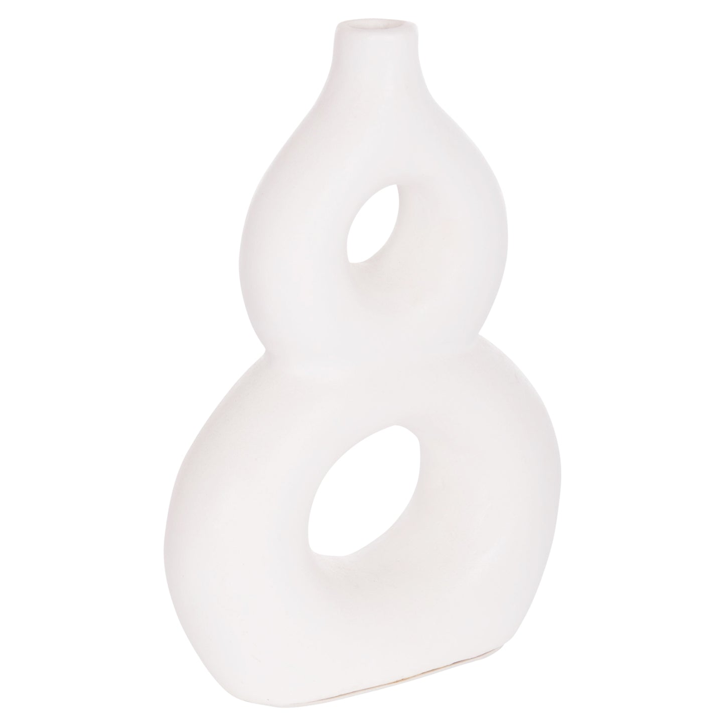 TABLE DECORATIVE VASE FIORIN HM4666.02S TERRACOTA IN WHITE--21x7.5x31Hcm.