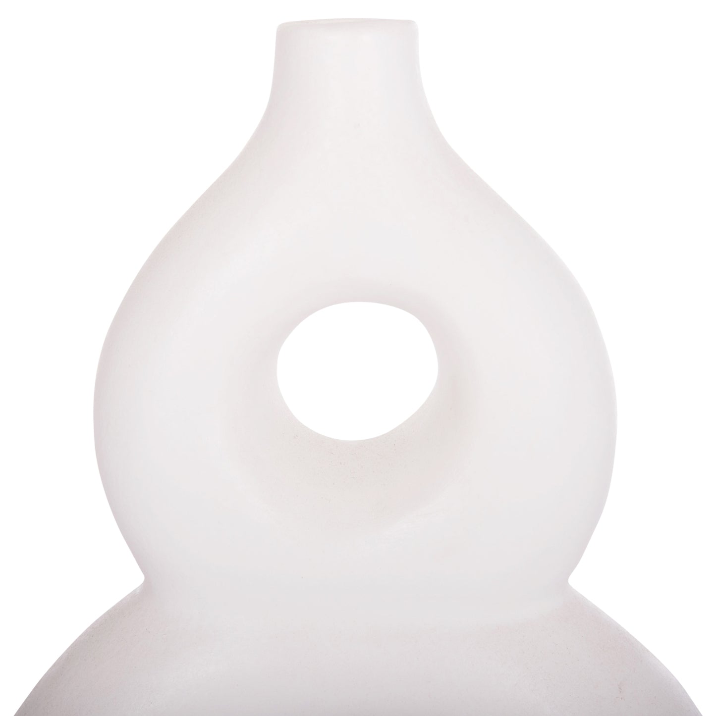 TABLE DECORATIVE VASE FIORIN HM4666.02S TERRACOTA IN WHITE--21x7.5x31Hcm.