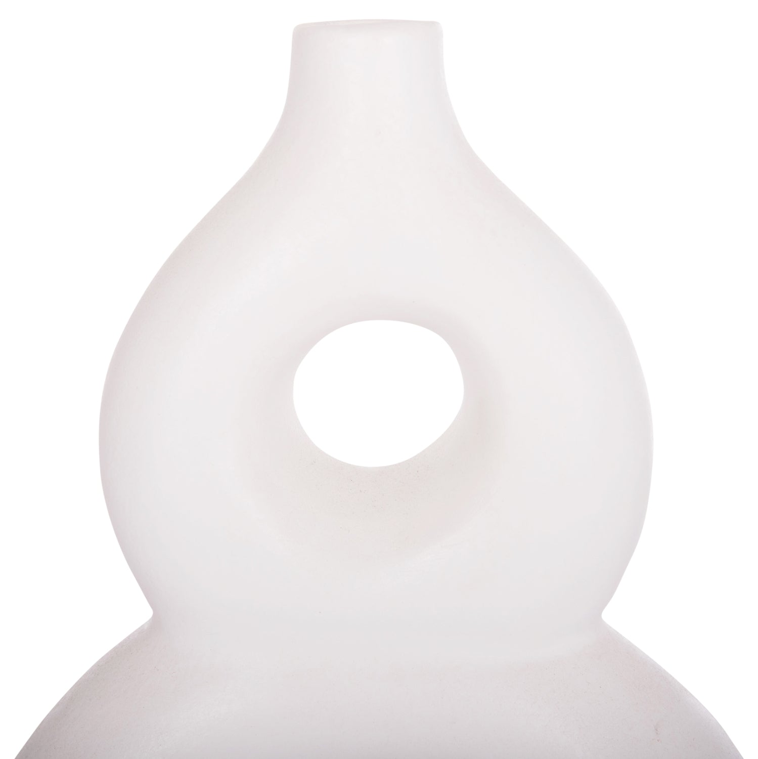 TABLE DECORATIVE VASE FIORIN HM4666.02S TERRACOTA IN WHITE--21x7.5x31Hcm.