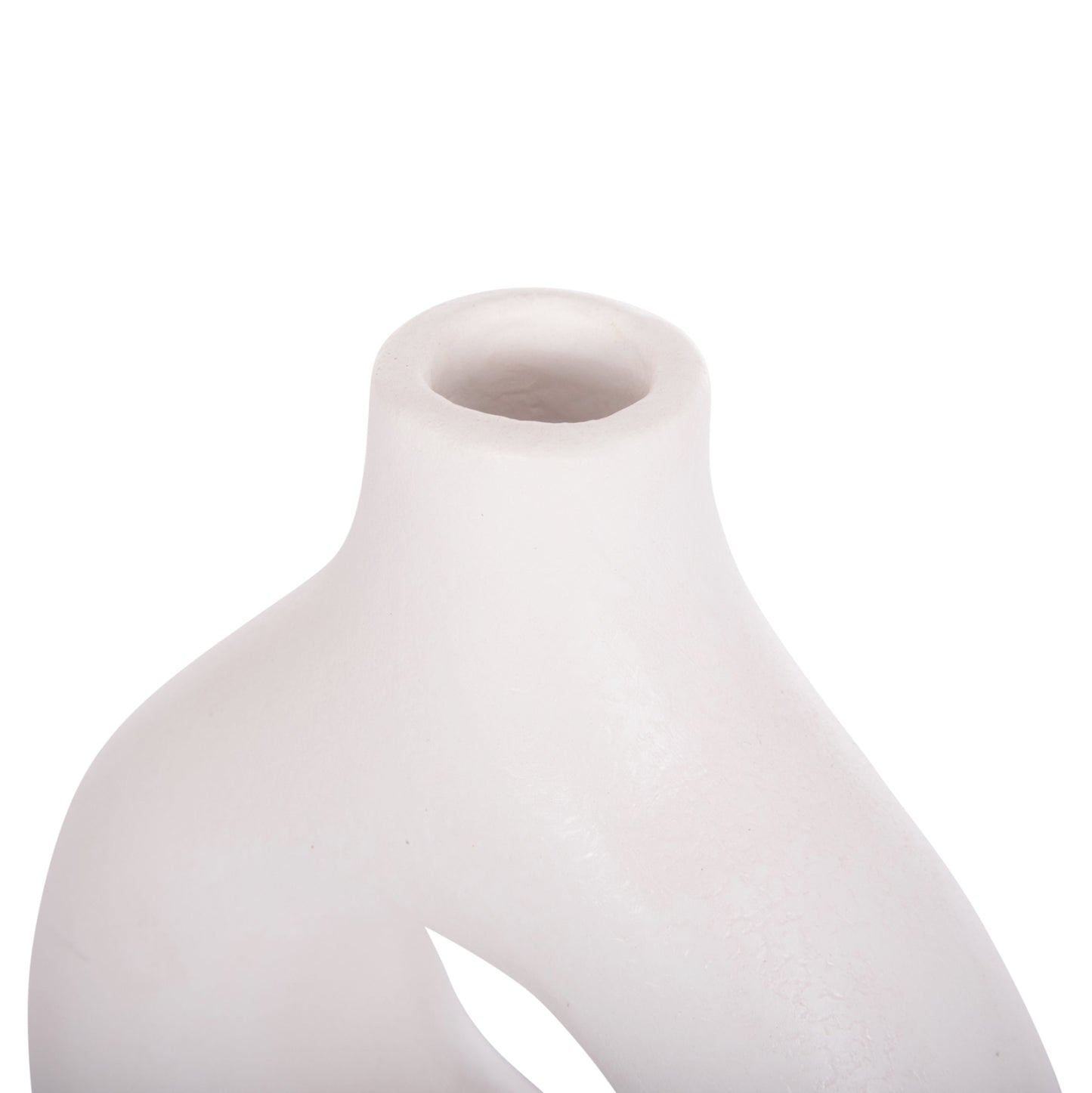 TABLE DECORATIVE VASE FIORIN HM4666.02S TERRACOTA IN WHITE--21x7.5x31Hcm.
