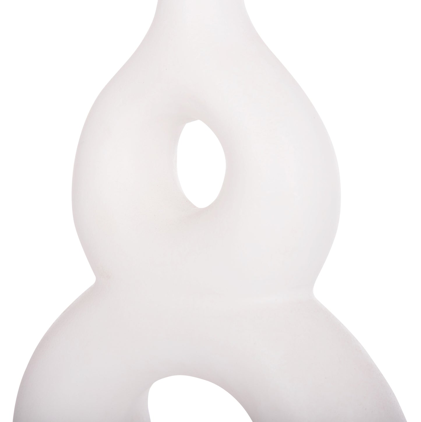 TABLE DECORATIVE VASE FIORIN HM4666.02S TERRACOTA IN WHITE--21x7.5x31Hcm.