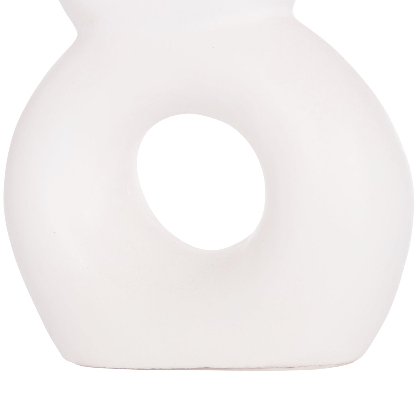 TABLE DECORATIVE VASE FIORIN HM4666.02S TERRACOTA IN WHITE--21x7.5x31Hcm.