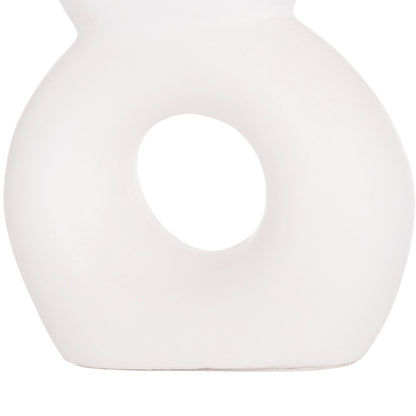 TABLE DECORATIVE VASE FIORIN HM4666.02S TERRACOTA IN WHITE--21x7.5x31Hcm.