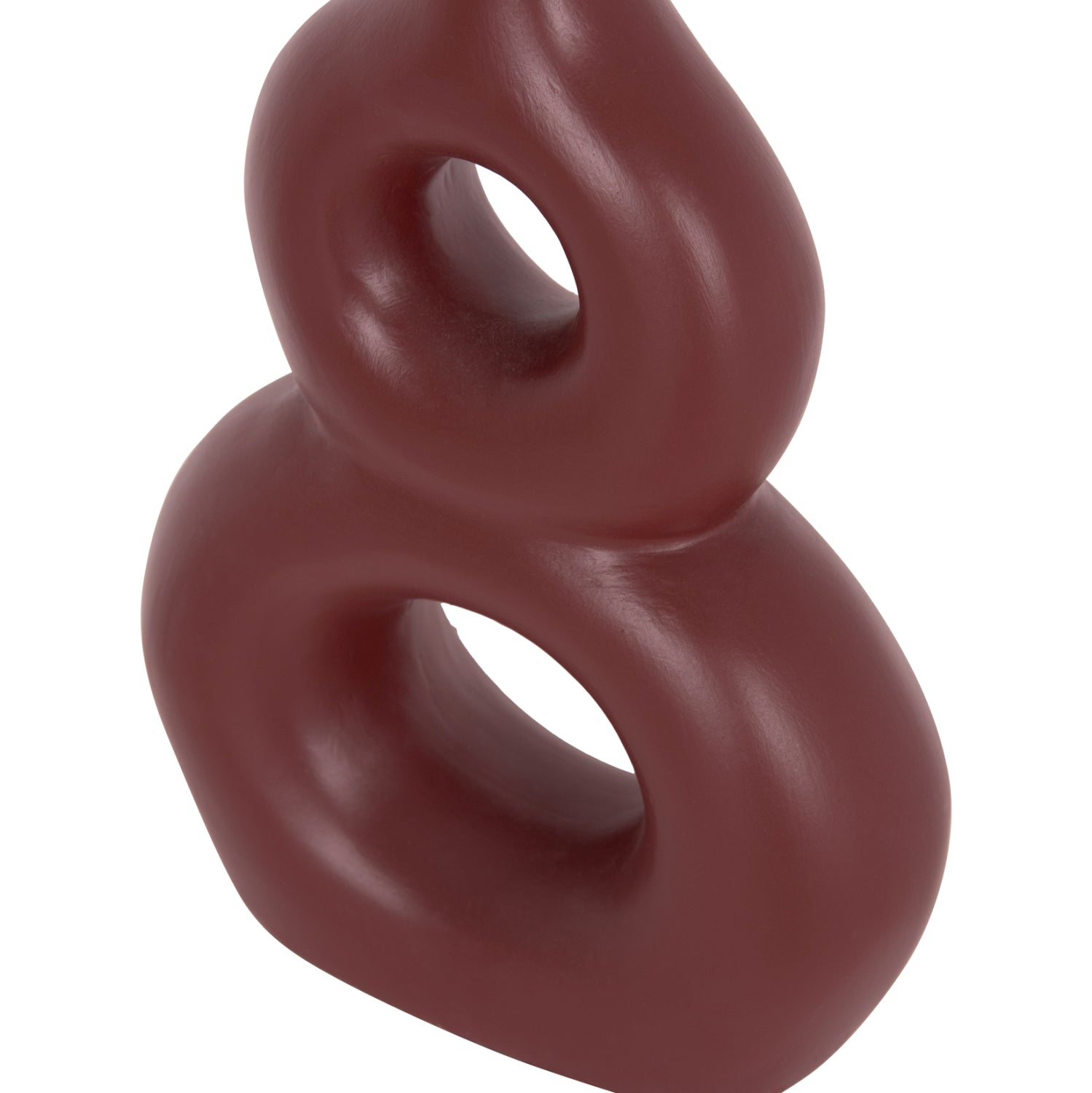 TABLE DECORATIVE VASE FIORIN HM4666.03S TERRACOTA IN MAROON RED--21x7.5x31Hcm.