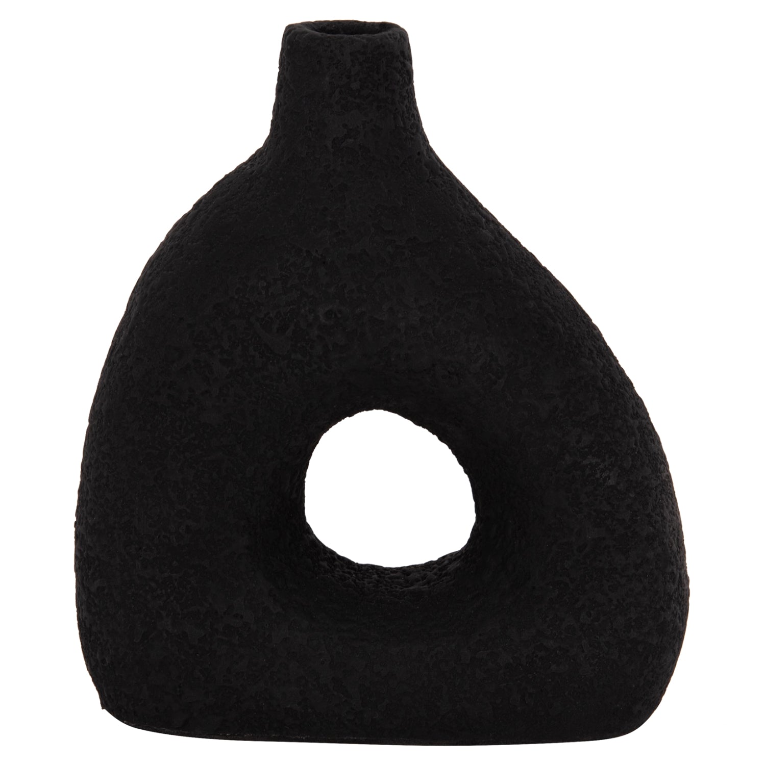 TABLE DECORATIVE VASE DECANT HM4667.01M TERRACOTA IN BLACK--17x6.5x20Hcm.