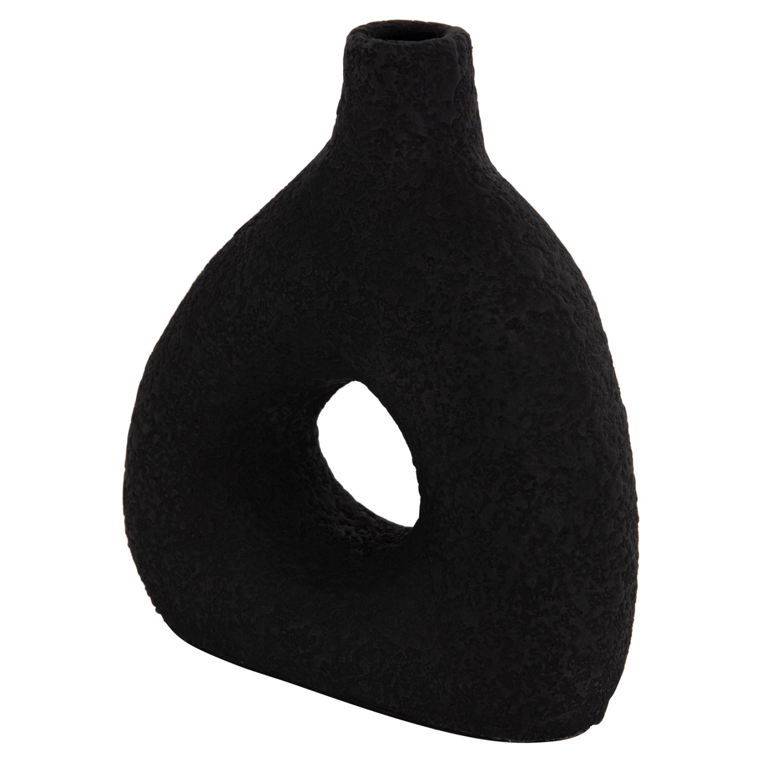 TABLE DECORATIVE VASE DECANT HM4667.01M TERRACOTA IN BLACK--17x6.5x20Hcm.