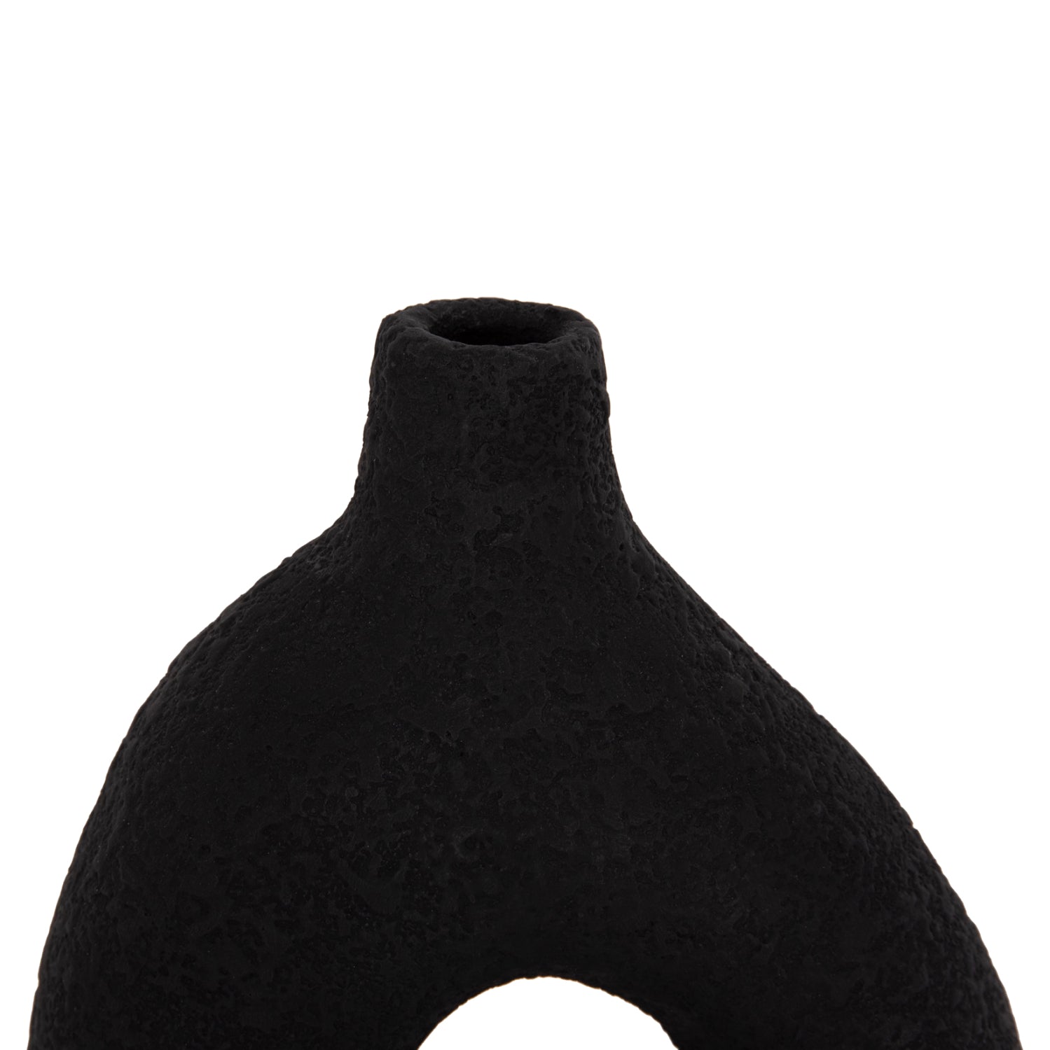 TABLE DECORATIVE VASE DECANT HM4667.01M TERRACOTA IN BLACK--17x6.5x20Hcm.