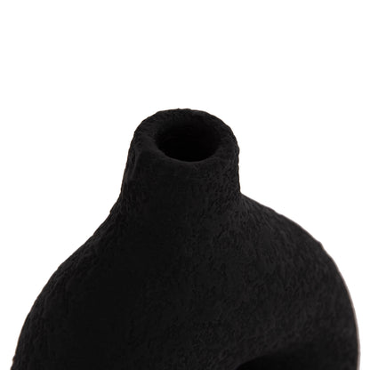 TABLE DECORATIVE VASE DECANT HM4667.01M TERRACOTA IN BLACK--17x6.5x20Hcm.
