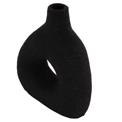 TABLE DECORATIVE VASE DECANT HM4667.01M TERRACOTA IN BLACK--17x6.5x20Hcm.