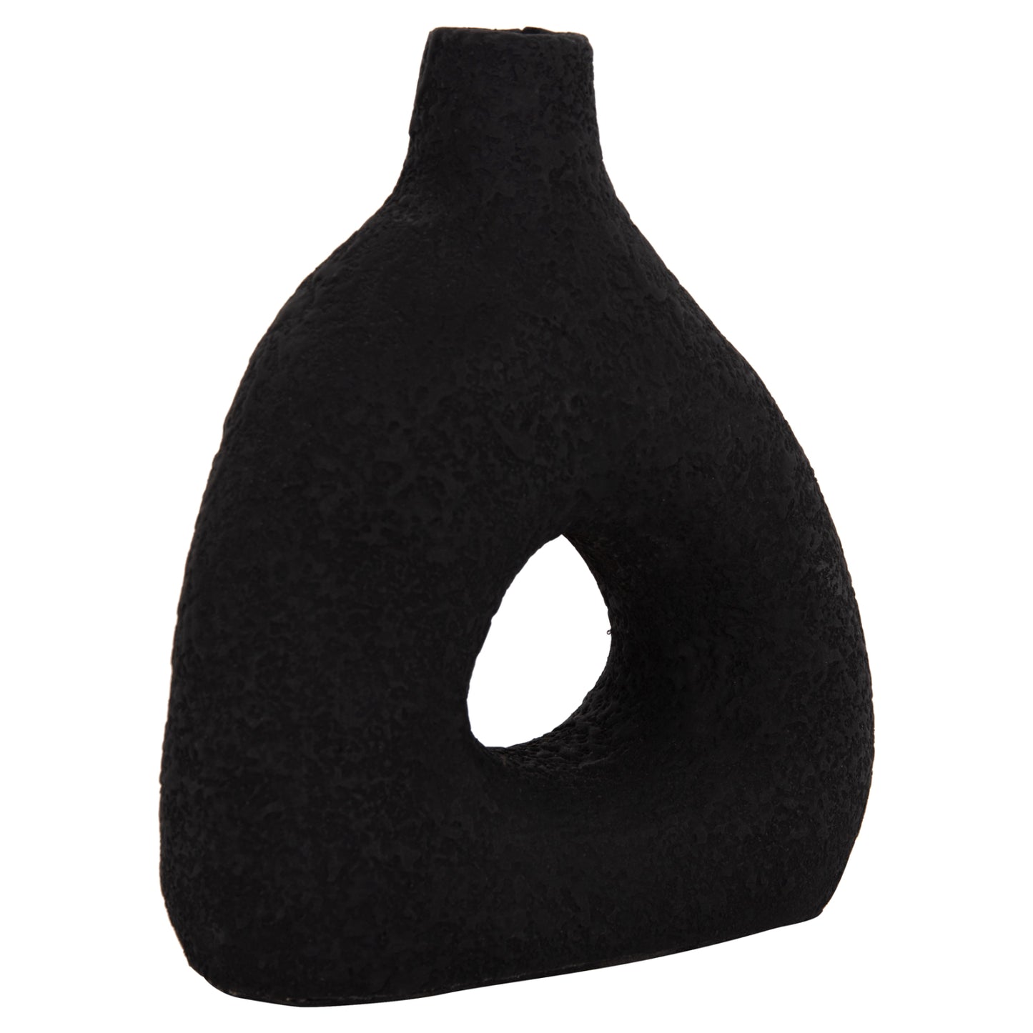 TABLE DECORATIVE VASE DECANT HM4667.01M TERRACOTA IN BLACK--17x6.5x20Hcm.