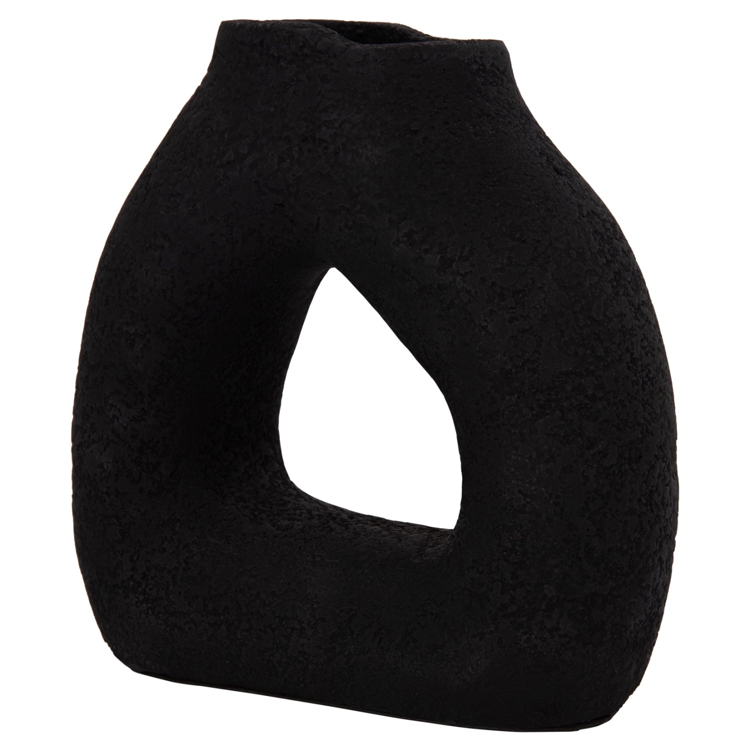 TABLE DECORATIVE VASE DECANT HM4667.01S TERRACOTA IN BLACK--17.5x6.5x17Hcm.