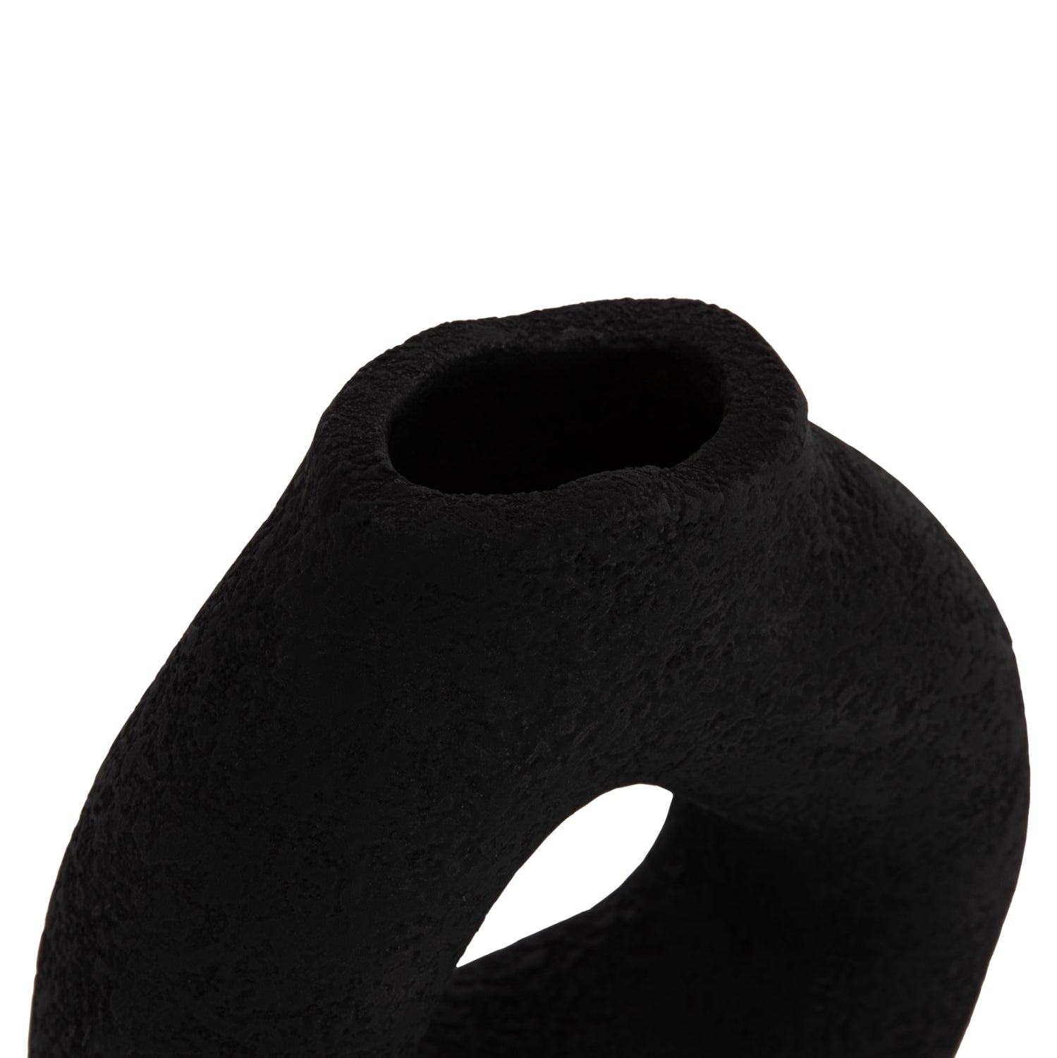 TABLE DECORATIVE VASE DECANT HM4667.01S TERRACOTA IN BLACK--17.5x6.5x17Hcm.