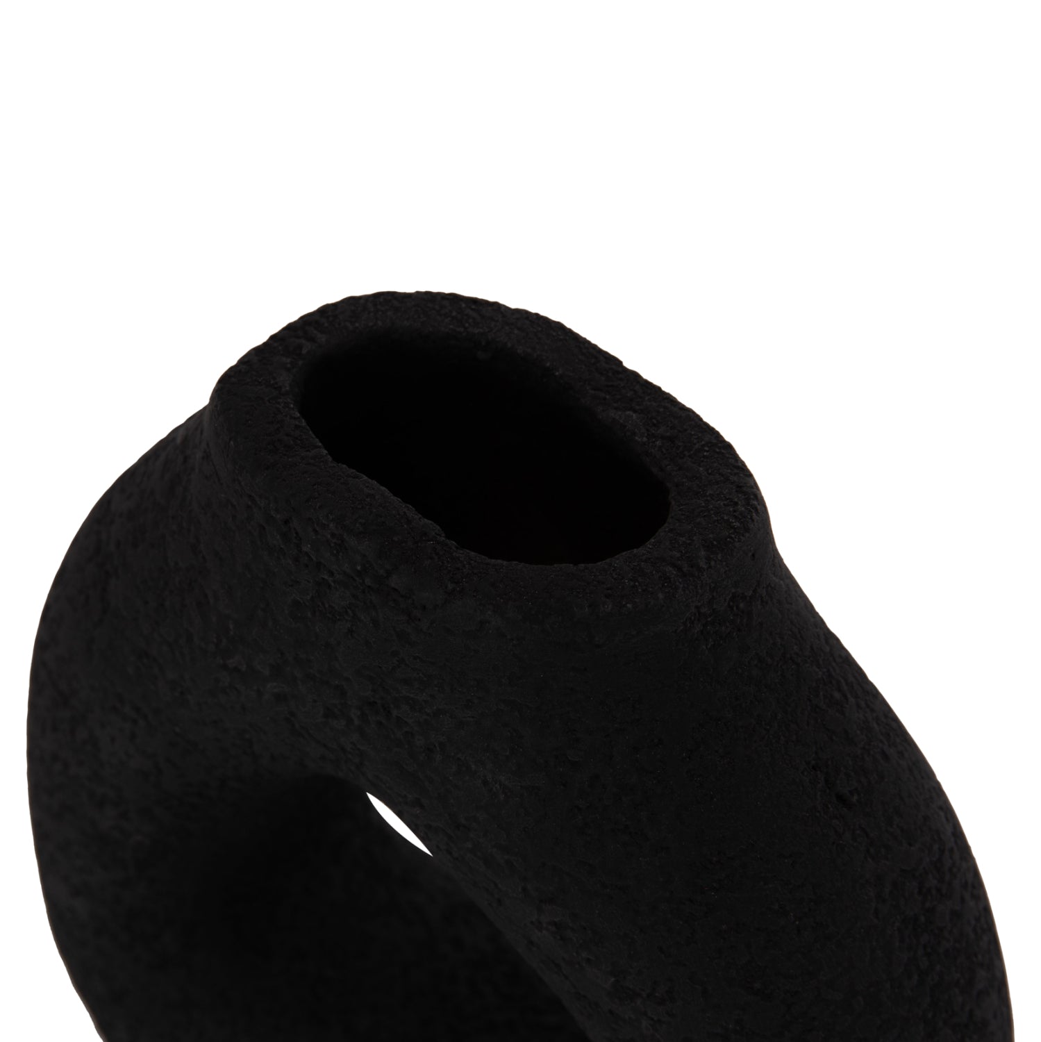 TABLE DECORATIVE VASE DECANT HM4667.01S TERRACOTA IN BLACK--17.5x6.5x17Hcm.