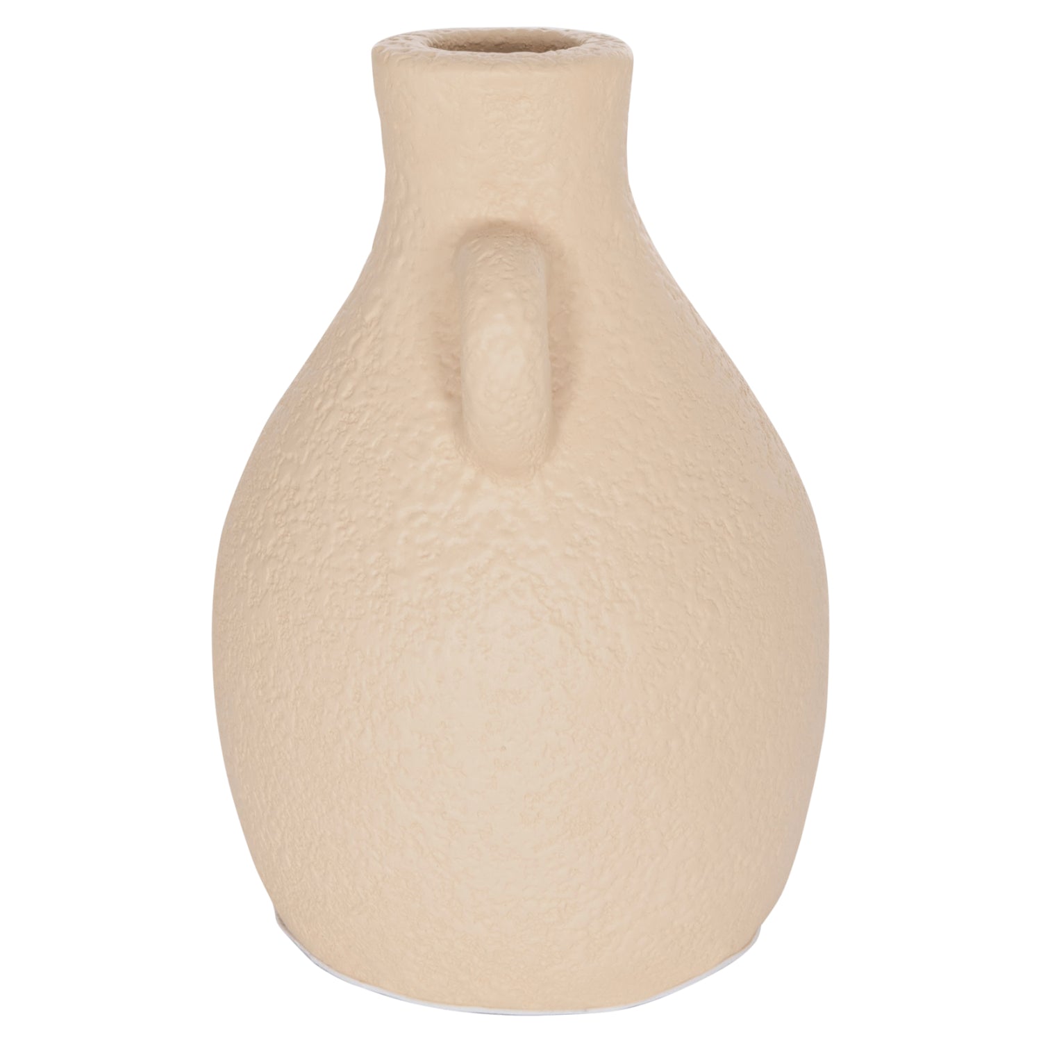 TABLE DECORATIVE VASE DECANT HM4667.02L TERRACOTA IN CREAM WHITE--Φ14x21Hcm.