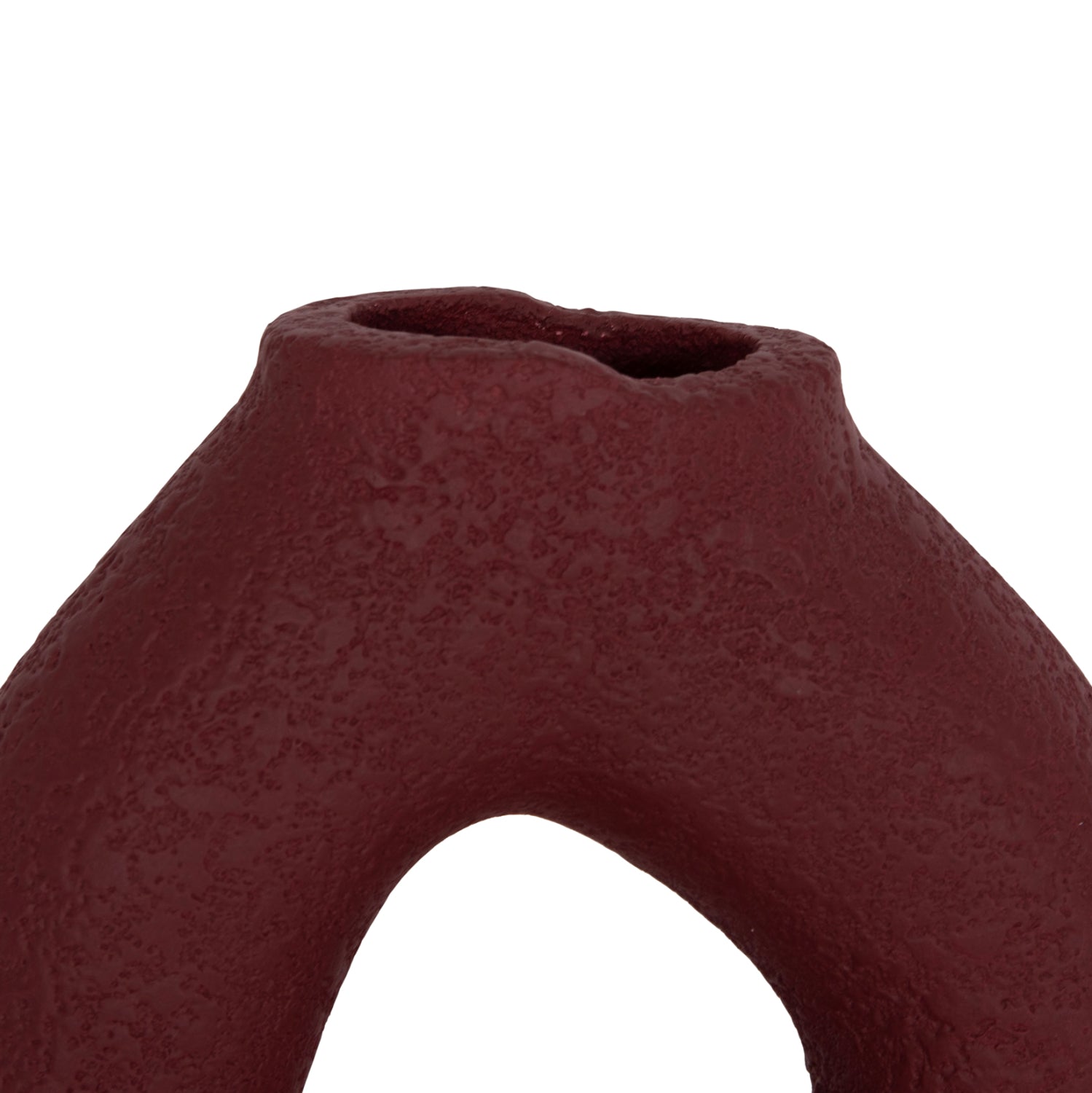 TABLE DECORATIVE VASE DECANT HM4667.06S TERRACOTA IN MAROON RED--17.5x6.5x17Hcm.