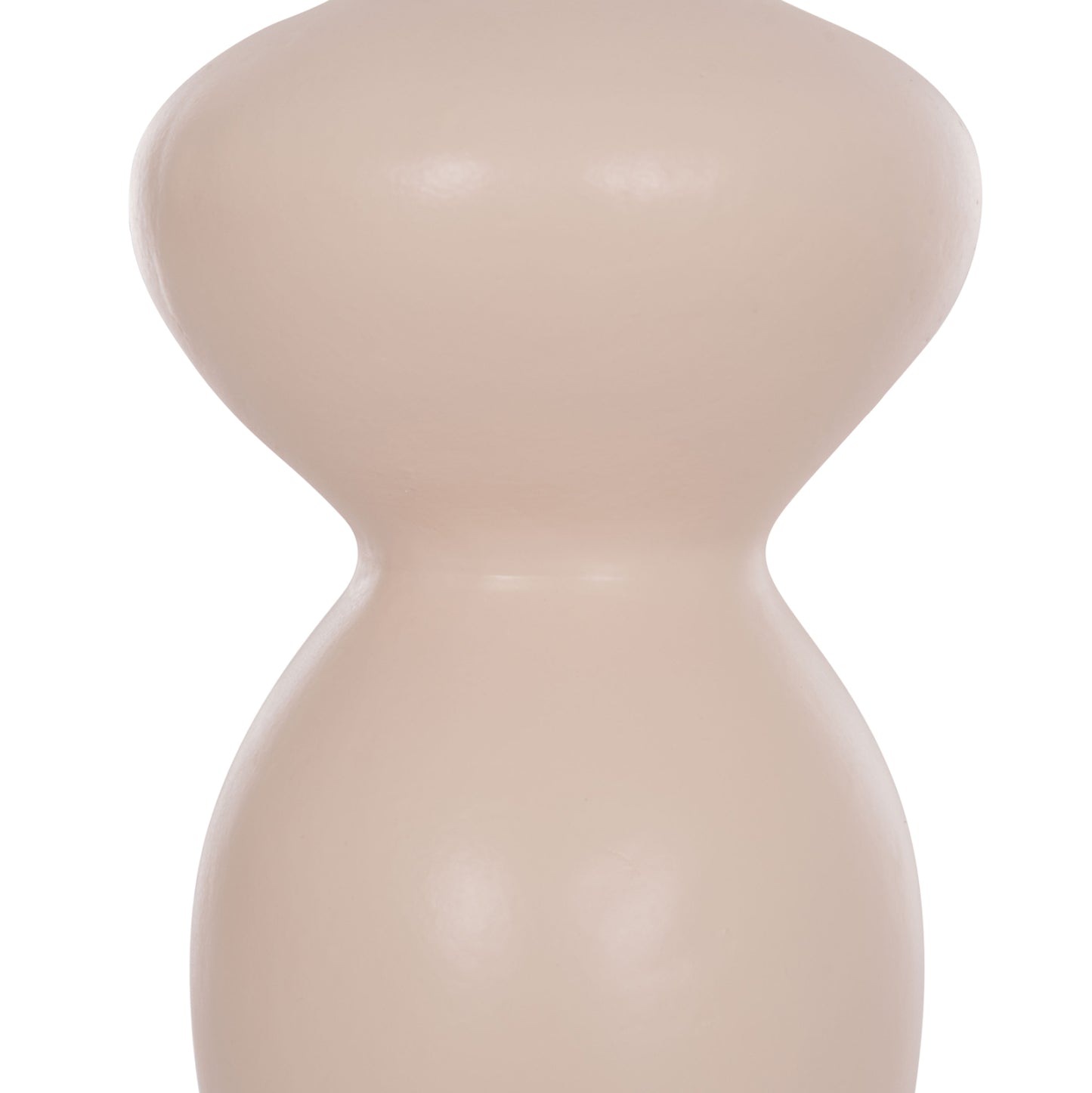 TABLE DECORATIVE VASE NELLY HM4669.02 TERRACOTA IN CREAM WHITE--Φ22x35Hcm.