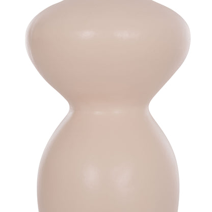 TABLE DECORATIVE VASE NELLY HM4669.02 TERRACOTA IN CREAM WHITE--Φ22x35Hcm.