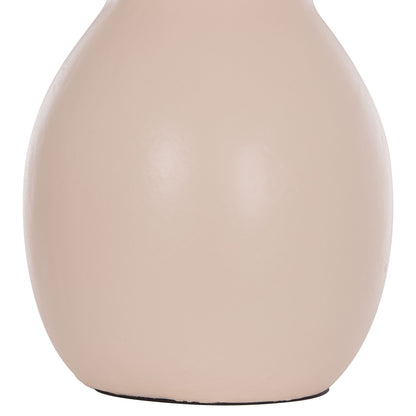TABLE DECORATIVE VASE NELLY HM4669.02 TERRACOTA IN CREAM WHITE--Φ22x35Hcm.