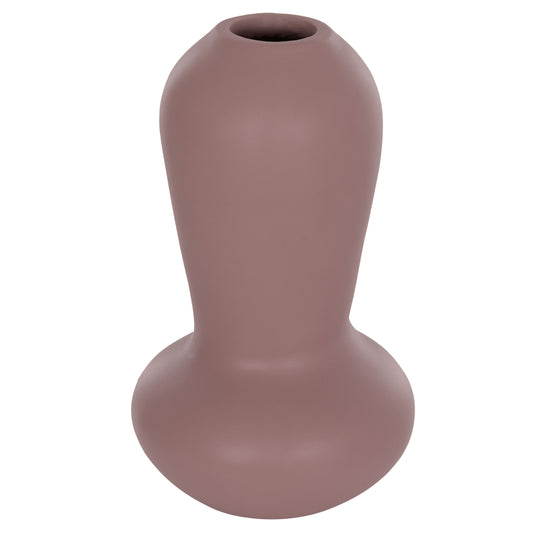 TABLE DECORATIVE VASE CHELIN HM4670L TERRACOTA IN PURPLE--Φ22x37Hcm.