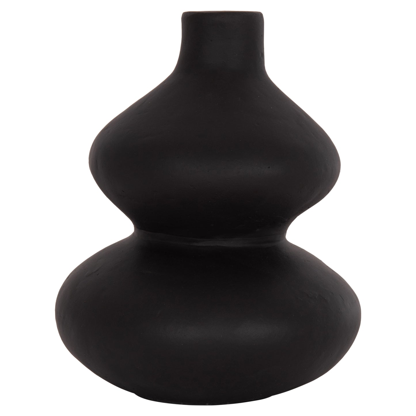TABLE DECORATIVE VASE CHELIN HM4670S TERRACOTA IN BLACK--Φ20x25Hcm.