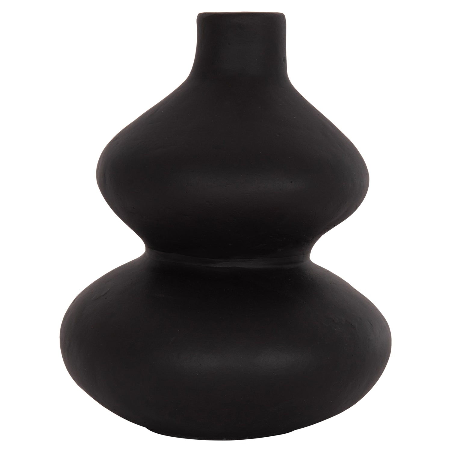 TABLE DECORATIVE VASE CHELIN HM4670S TERRACOTA IN BLACK--Φ20x25Hcm.