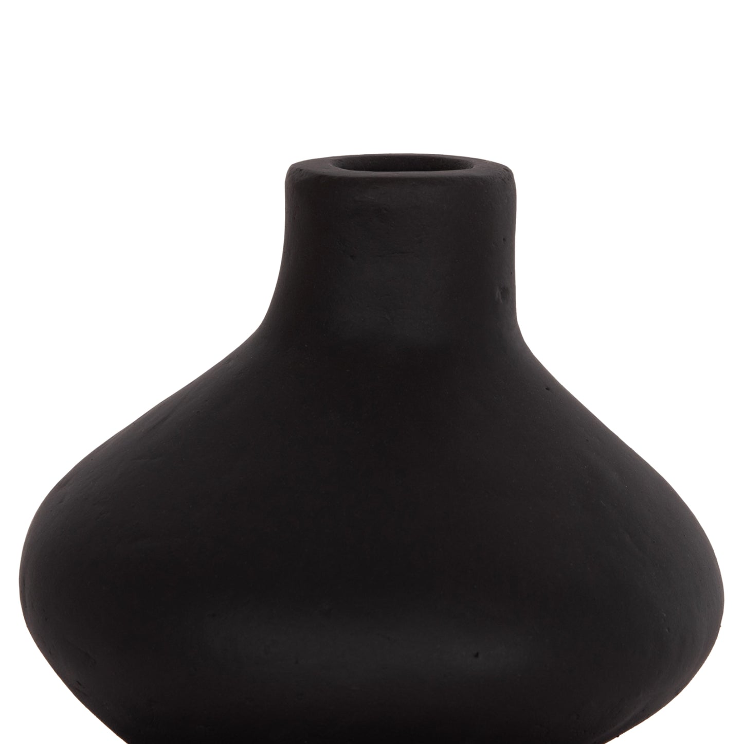TABLE DECORATIVE VASE CHELIN HM4670S TERRACOTA IN BLACK--Φ20x25Hcm.