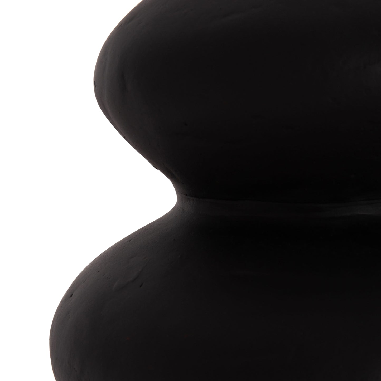 TABLE DECORATIVE VASE CHELIN HM4670S TERRACOTA IN BLACK--Φ20x25Hcm.