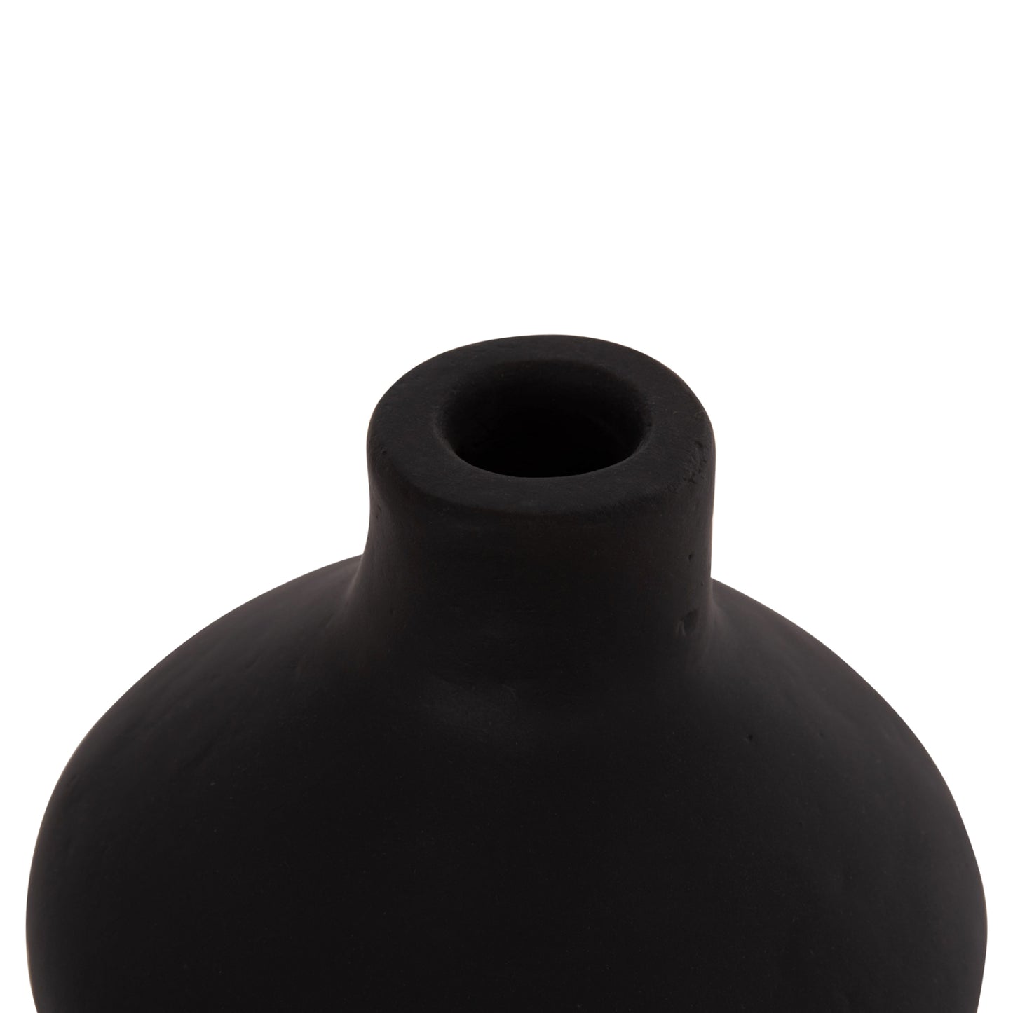 TABLE DECORATIVE VASE CHELIN HM4670S TERRACOTA IN BLACK--Φ20x25Hcm.