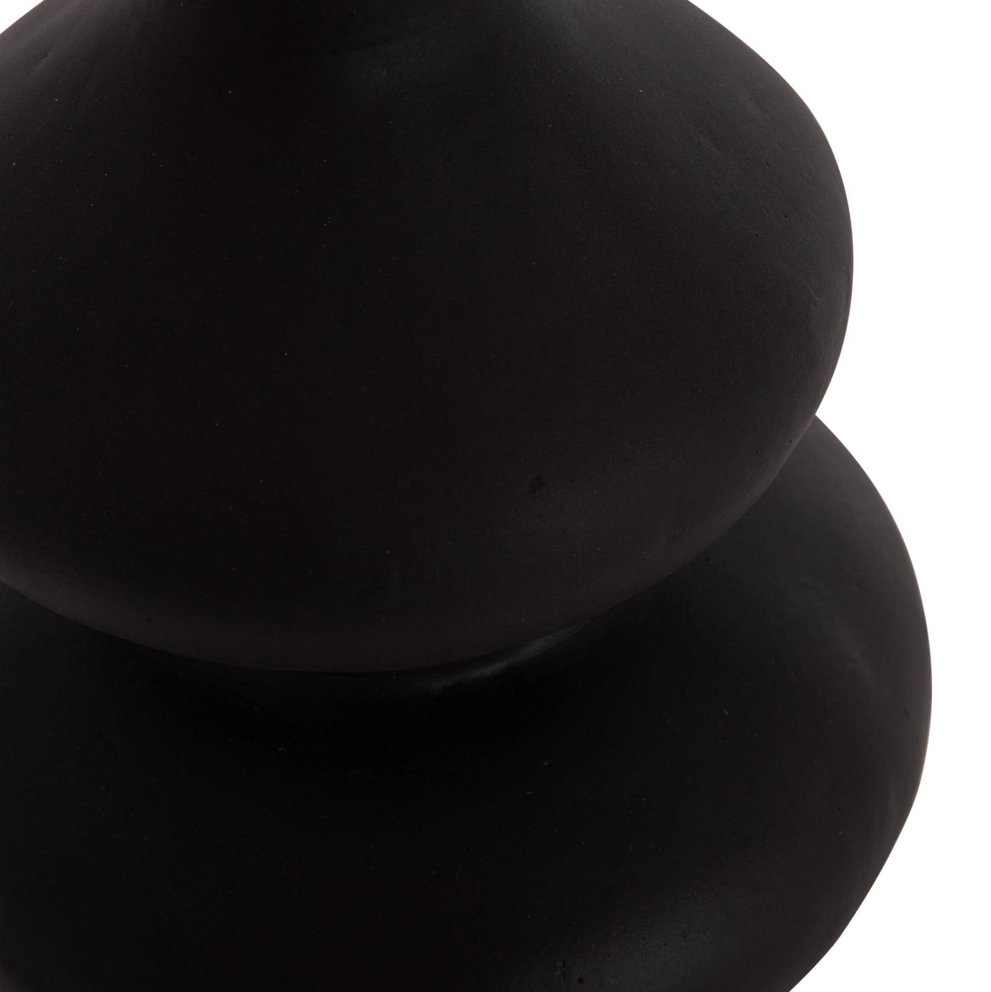 TABLE DECORATIVE VASE CHELIN HM4670S TERRACOTA IN BLACK--Φ20x25Hcm.