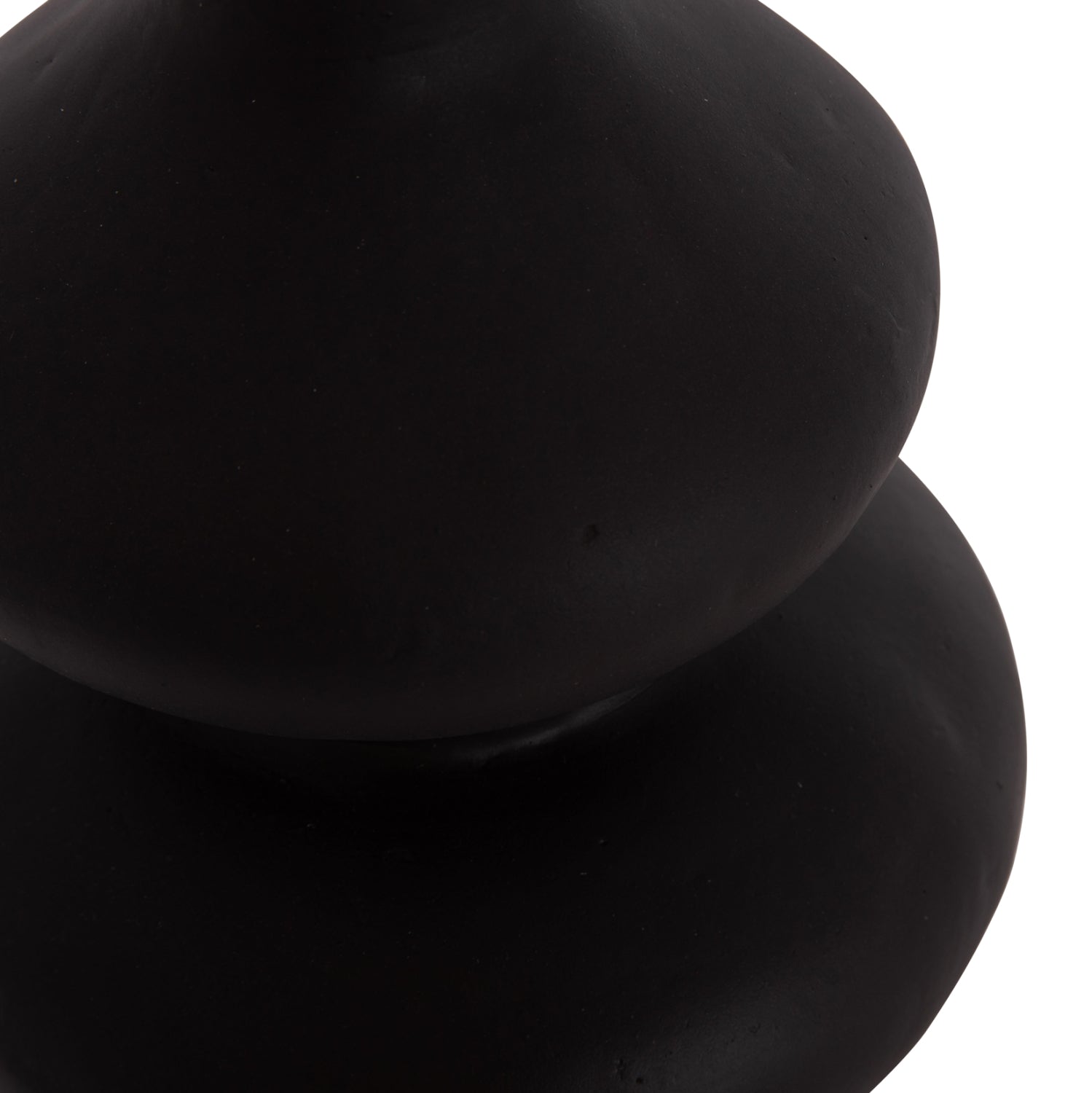TABLE DECORATIVE VASE CHELIN HM4670S TERRACOTA IN BLACK--Φ20x25Hcm.