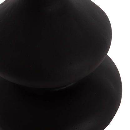 TABLE DECORATIVE VASE CHELIN HM4670S TERRACOTA IN BLACK--Φ20x25Hcm.