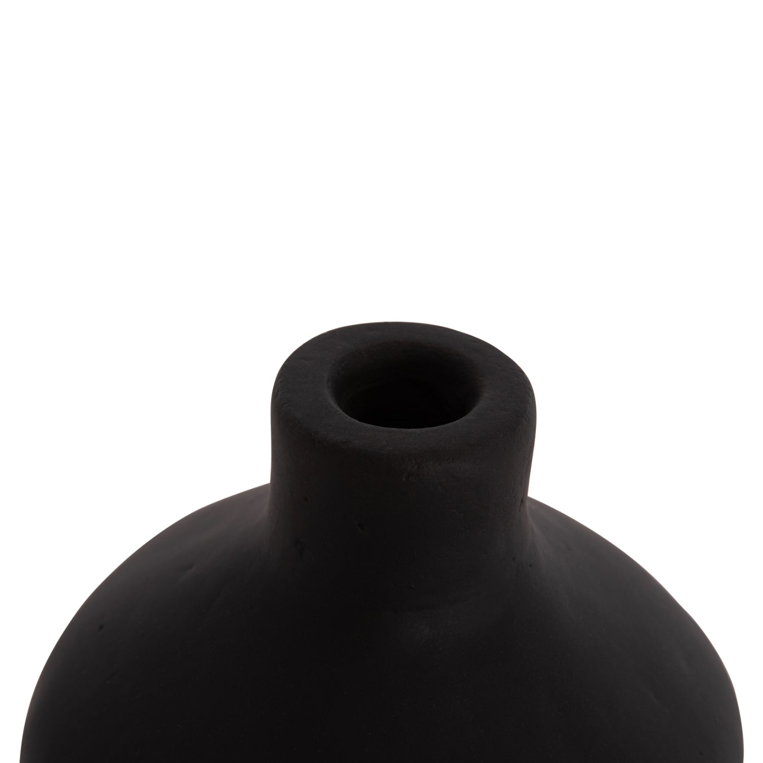 TABLE DECORATIVE VASE CHELIN HM4670S TERRACOTA IN BLACK--Φ20x25Hcm.