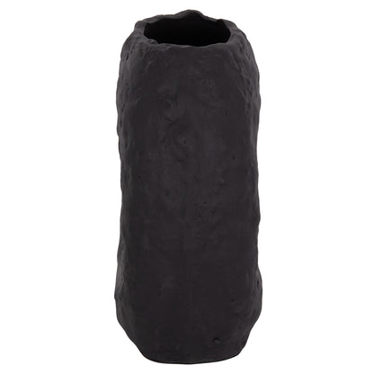 DECORATIVE TABLE VASE NAMENTIS HM4673.01L TERRACOTA IN BLACK COLOR--26.5x16x36.5Hcm.