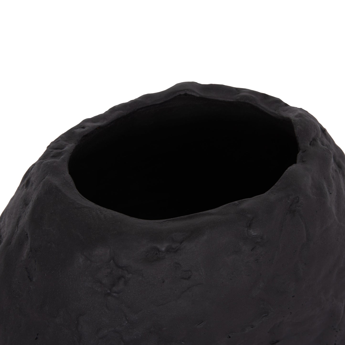 DECORATIVE TABLE VASE NAMENTIS HM4673.01L TERRACOTA IN BLACK COLOR--26.5x16x36.5Hcm.