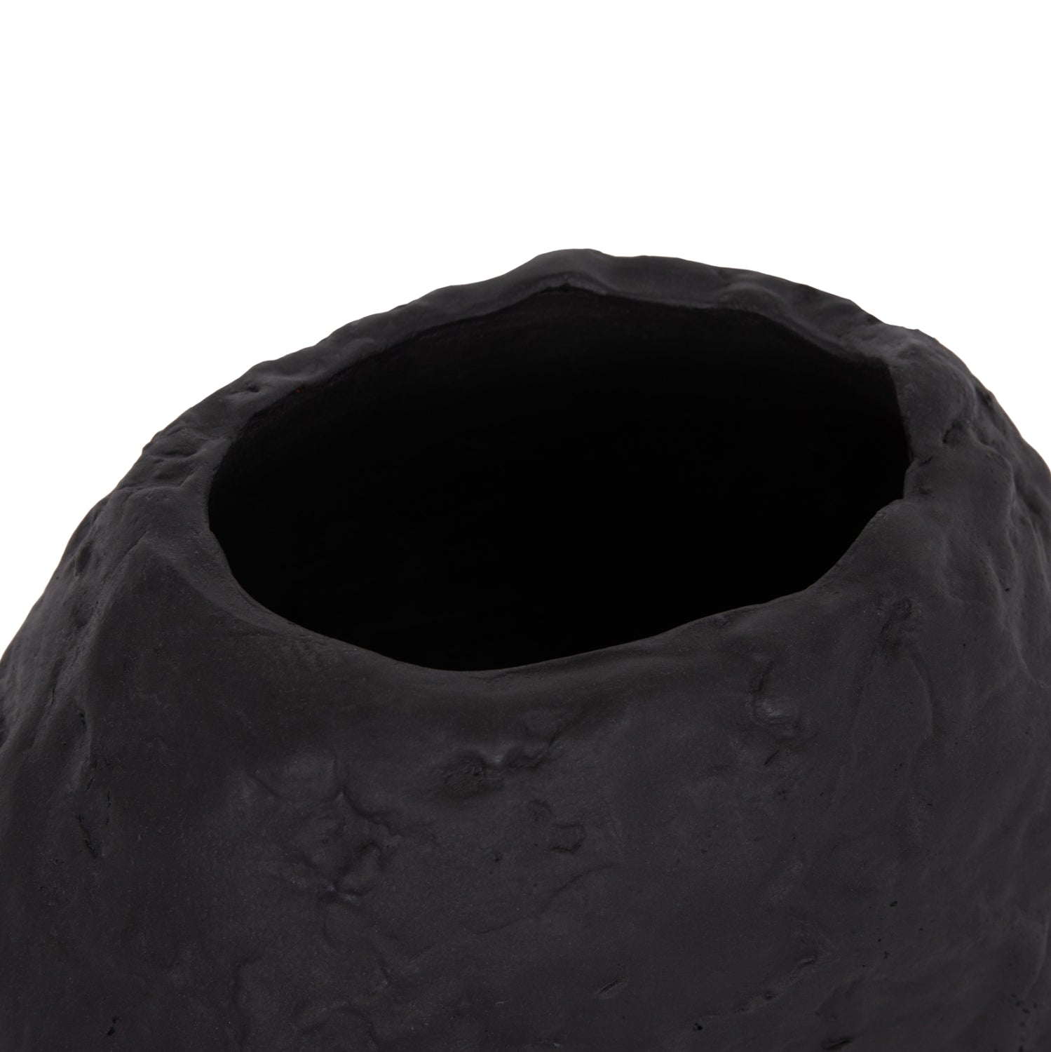 DECORATIVE TABLE VASE NAMENTIS HM4673.01L TERRACOTA IN BLACK COLOR--26.5x16x36.5Hcm.