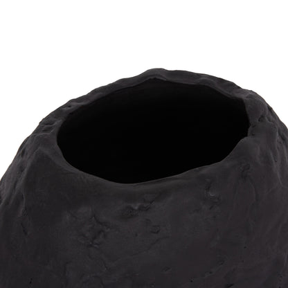 DECORATIVE TABLE VASE NAMENTIS HM4673.01L TERRACOTA IN BLACK COLOR--26.5x16x36.5Hcm.