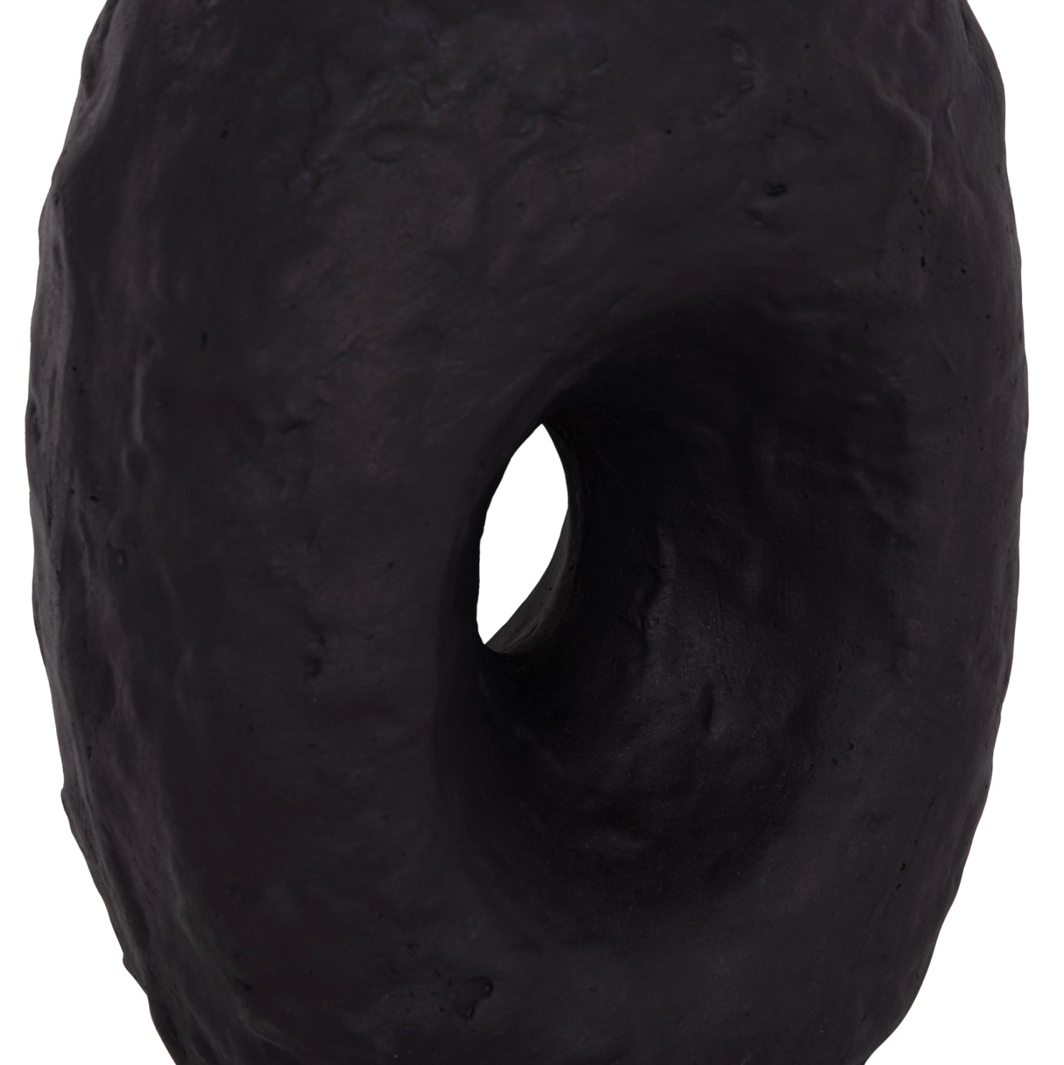 DECORATIVE TABLE VASE NAMENTIS HM4673.01L TERRACOTA IN BLACK COLOR--26.5x16x36.5Hcm.