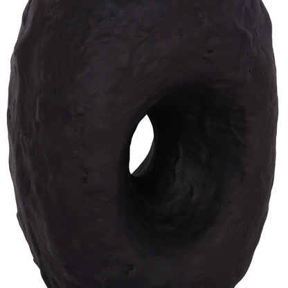 DECORATIVE TABLE VASE NAMENTIS HM4673.01L TERRACOTA IN BLACK COLOR--26.5x16x36.5Hcm.