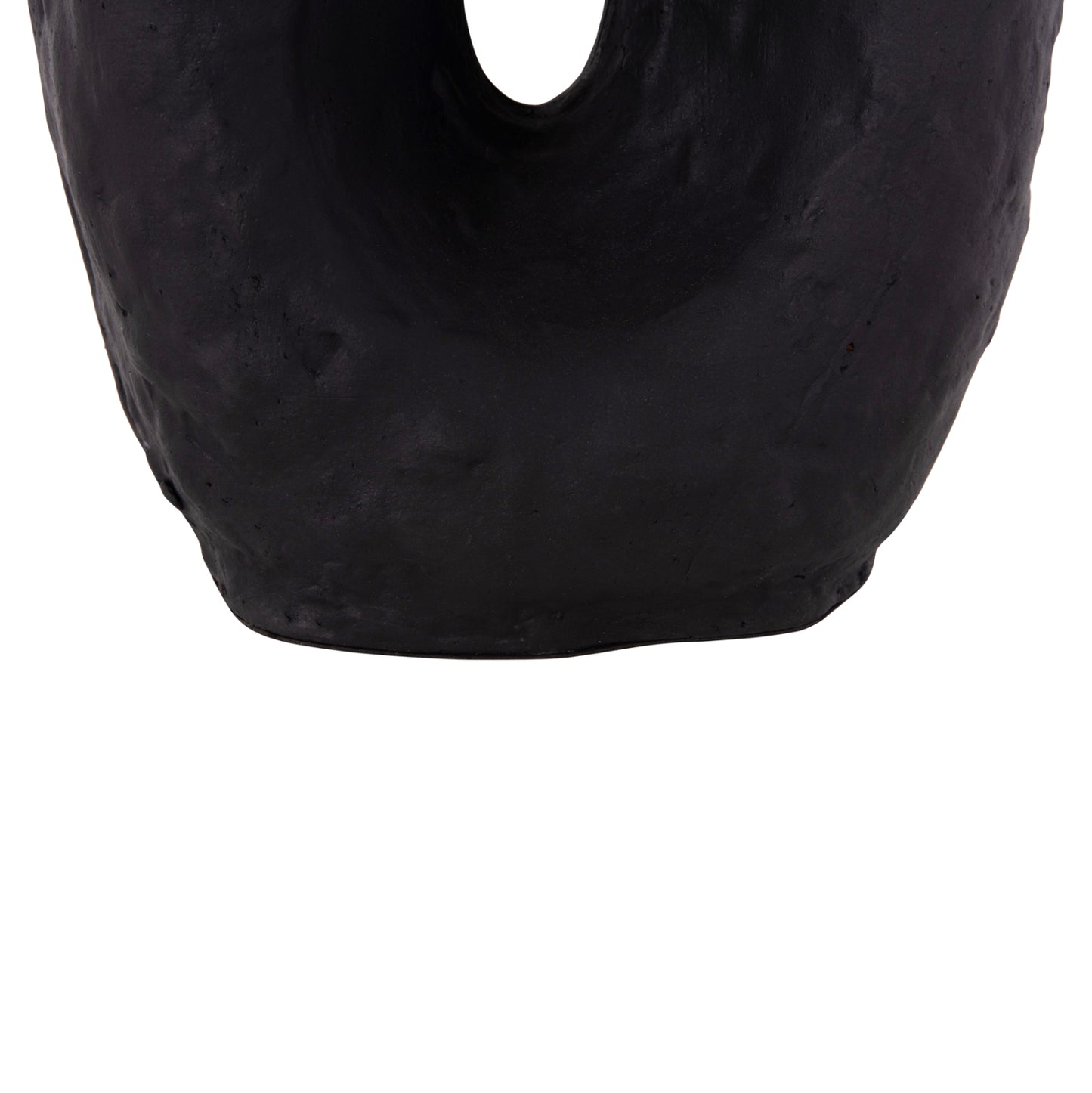 DECORATIVE TABLE VASE NAMENTIS HM4673.01L TERRACOTA IN BLACK COLOR--26.5x16x36.5Hcm.