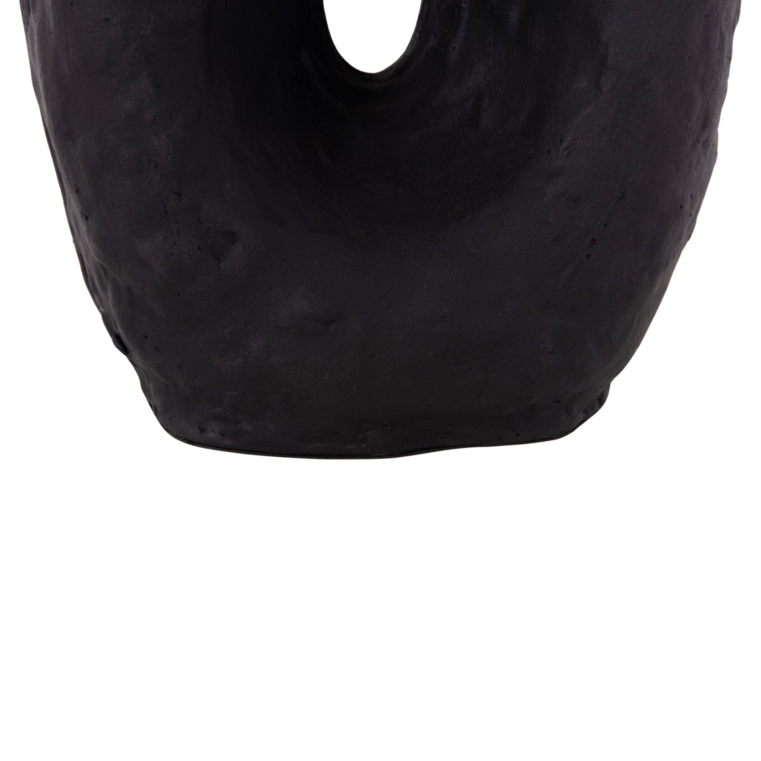 DECORATIVE TABLE VASE NAMENTIS HM4673.01L TERRACOTA IN BLACK COLOR--26.5x16x36.5Hcm.