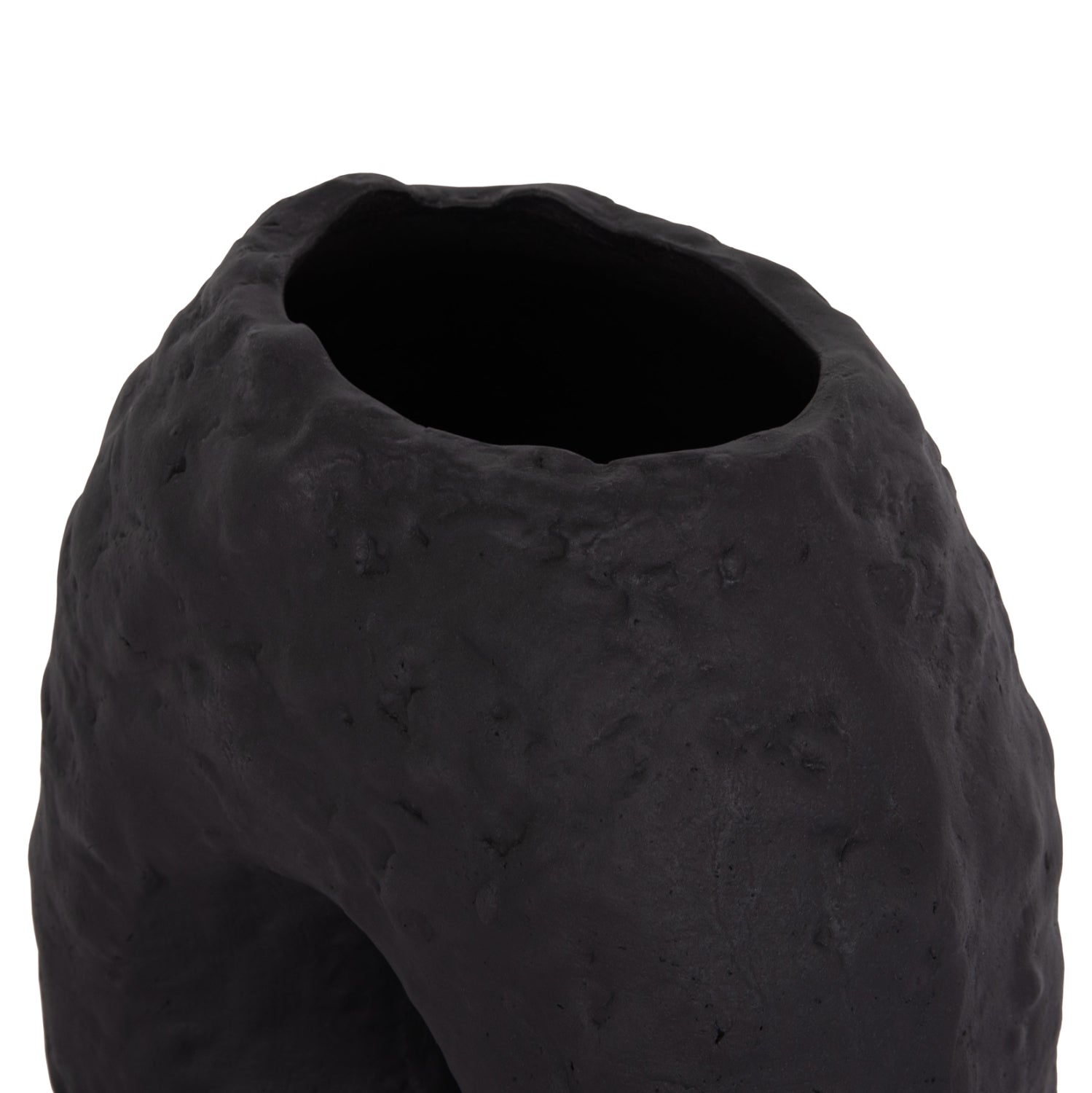 DECORATIVE TABLE VASE NAMENTIS HM4673.01L TERRACOTA IN BLACK COLOR--26.5x16x36.5Hcm.