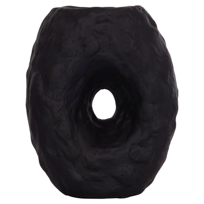 DECORATIVE TABLE VASE NAMENTIS HM4673.01S TERRACOTA IN BLACK COLOR--22x13x28Hcm.